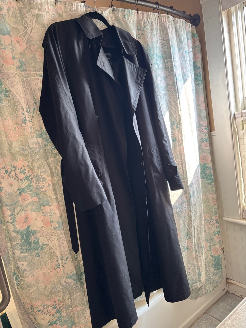 Dior Black Men's Trench Coat - Long Classic Silhouette